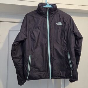 The North Face Black Jacket with Aqua Accents
